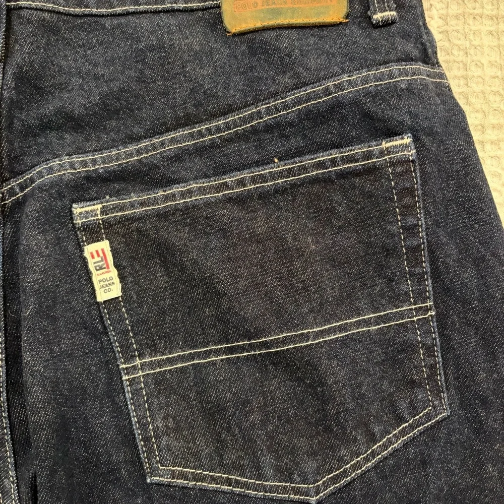 Polo Jeans Co Ralph Lauren Dark Wash Straight Leg Jeans Mens 38x32 Denim EUC